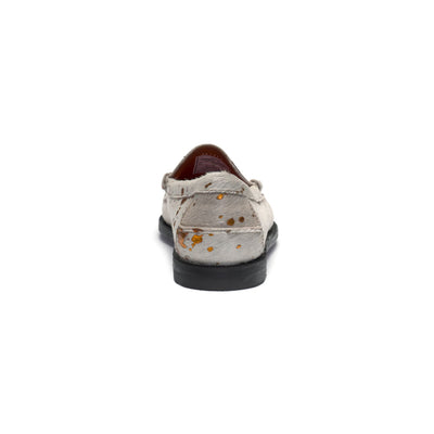 Moc Woman DAN SHAGGY WOMAN Moccasin WHITE-ORANGE OUTSIDERS Detail (jpg Rgb)			