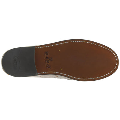 Moc Woman DAN SHAGGY WOMAN Moccasin WHITE-ORANGE OUTSIDERS Dressed Front (jpg Rgb)	