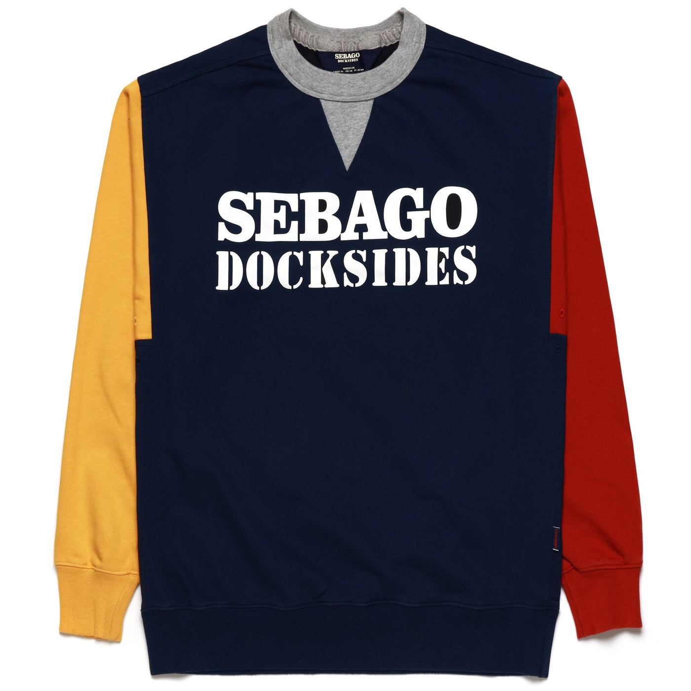 Fleece Man BOWKNOT LT. SEBAGO DOCKSIDES Jumper Blue-Red-Yellow-Grey Mel | Sebago Photo (jpg Rgb)			