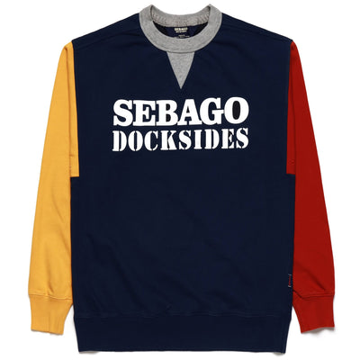 Fleece Man BOWKNOT LT. SEBAGO DOCKSIDES Jumper Blue-Red-Yellow-Grey Mel | Sebago Photo (jpg Rgb)			