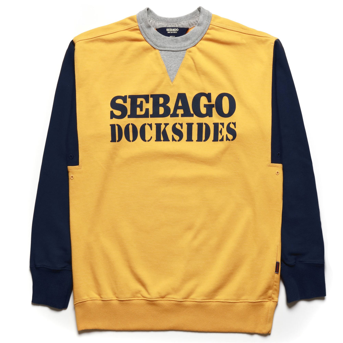 Fleece Man BOWKNOT LT. SEBAGO DOCKSIDES Jumper Yellow-Blue-Grey Mel | Sebago Photo (jpg Rgb)			
