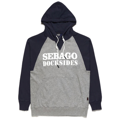 Fleece Man BOWLINE LT. SEBAGO DOCKSIDES Jumper Grey Mel-Blue Marine | Sebago Photo (jpg Rgb)			