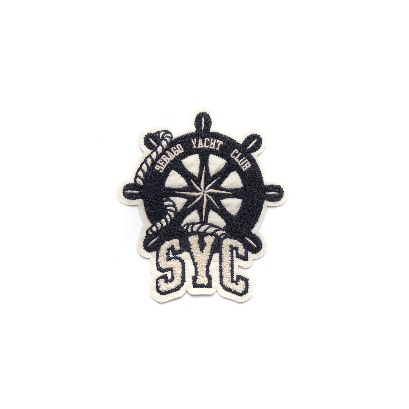 EXTERNAL DECORATION Unisex SYC HELM PATCH OFF WHITE- BLUE MARINE Photo (jpg Rgb)			