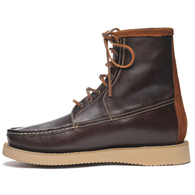 Moc Man KIOWA Mid Cut DK BROWN-COGNAC Dressed Side (jpg Rgb)		