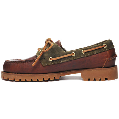 Moc Man TRICKEY LUG Low Cut CUOIO-GREENMILITARY Dressed Side (jpg Rgb)		