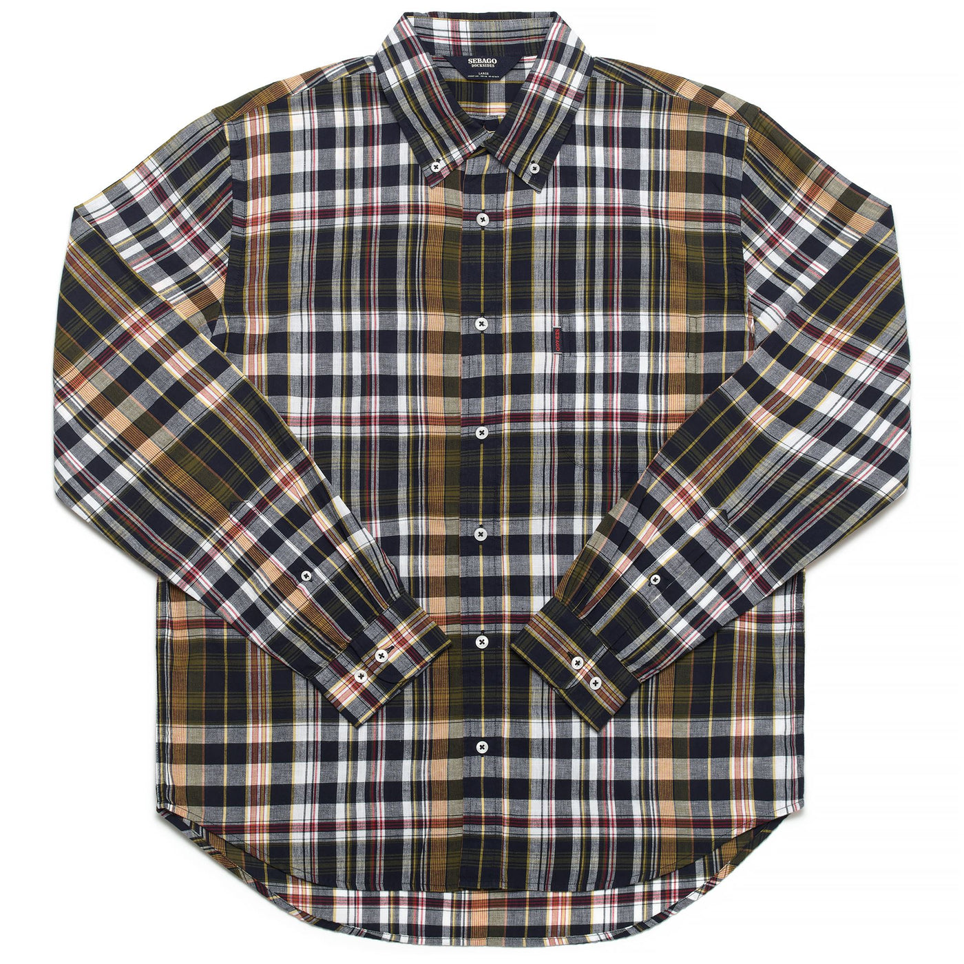 SHIRTS Man GARDINER Button  Down FANCY WHITE-RED-BLUE Photo (jpg Rgb)			