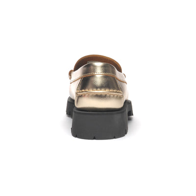Moc Woman DAN MET LUG WOMAN Moccasin GOLD Detail (jpg Rgb)			
