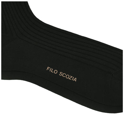 Socks Man CARTHAGE 321 Knee High Sock BLACK Dressed Front (jpg Rgb)	