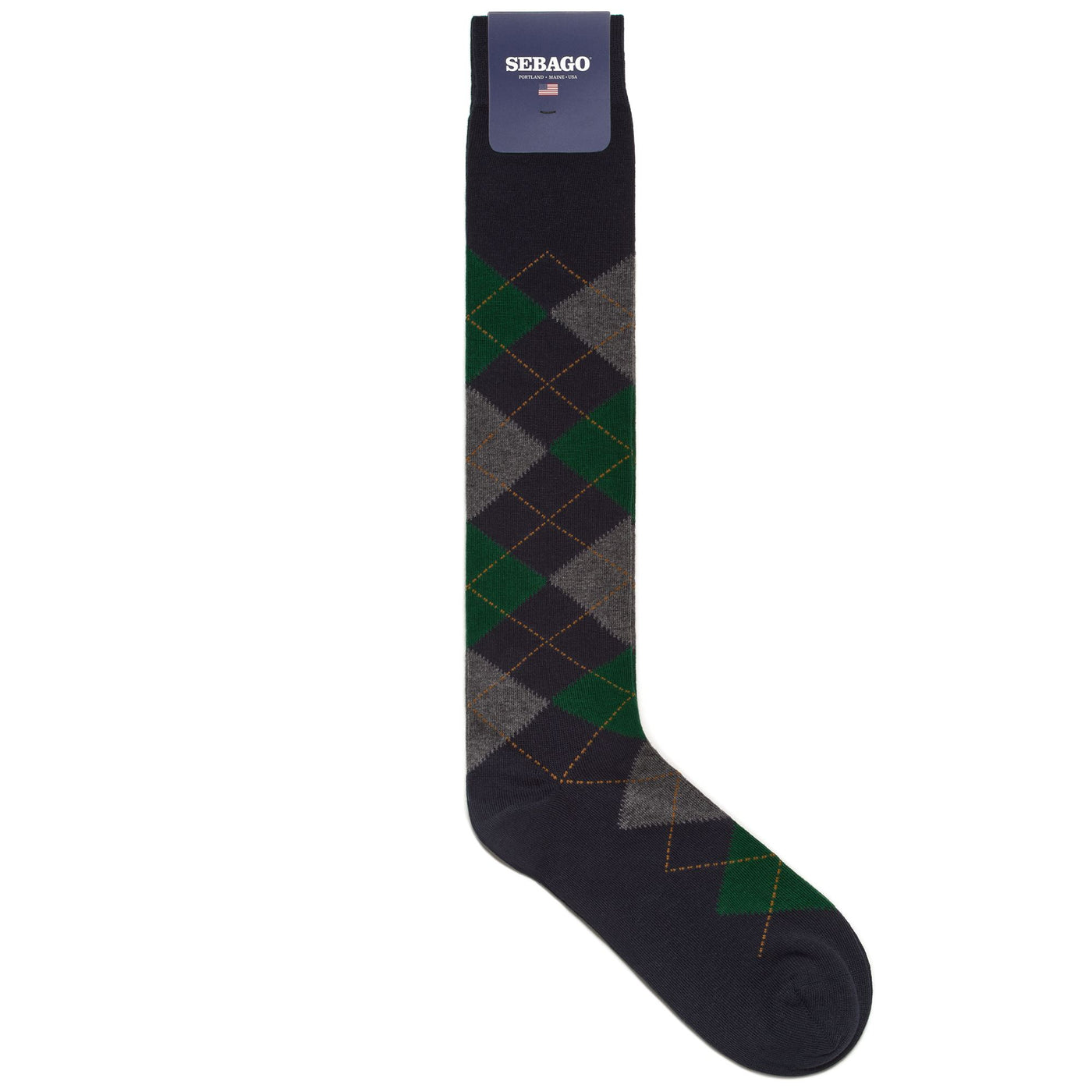 Socks Man DEDHAM 683 Knee High Sock BLUE-GREY-GREEN-ORANGE Photo (jpg Rgb)			