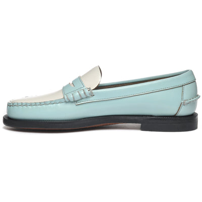 Moc Woman CLASSIC DAN PIGMENT WOMAN Moccasin BLUE ICE- WHITE Dressed Side (jpg Rgb)		