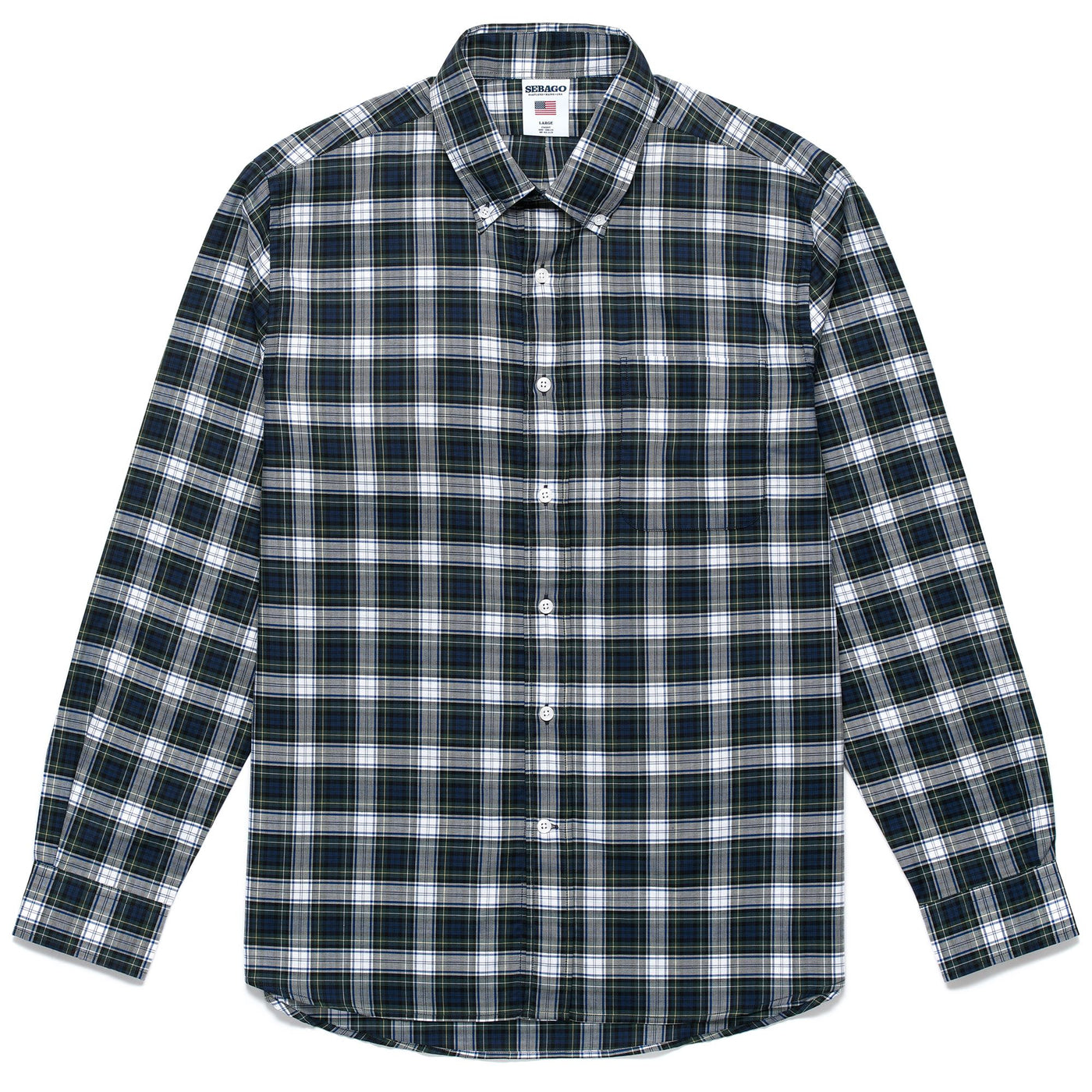 SHIRTS Man CLIFTON Button  Down WHITE-BLUE-GREEN Photo (jpg Rgb)			