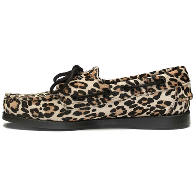 Docksides Woman DOCKSIDES PORTLAND WILD WOMAN Mocassin LEOPARD-BLACK Dressed Side (jpg Rgb)		