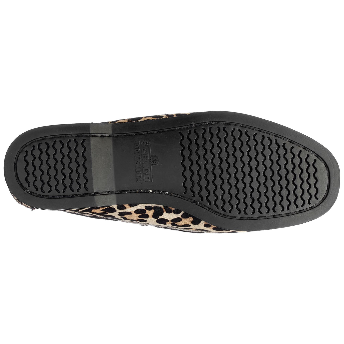 Docksides Woman DOCKSIDES PORTLAND WILD WOMAN Mocassin LEOPARD-BLACK Dressed Front (jpg Rgb)	
