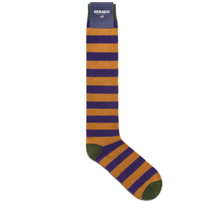 Socks Man DRESDEN 47 Knee High Sock YELLOW-VIOLET-DK GREEN Photo (jpg Rgb)			