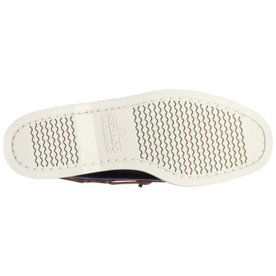 Docksides Man PORTLAND WAXY LEA Mocassin BLUE NAVY- BROWN Dressed Front (jpg Rgb)	