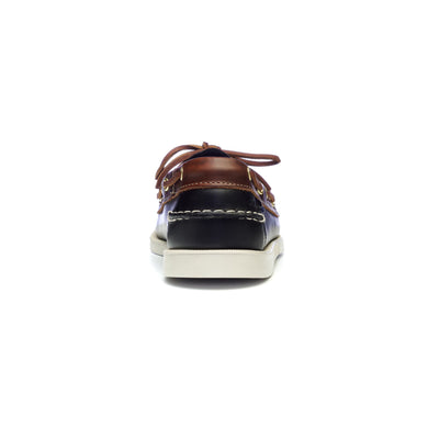 Docksides Man PORTLAND WAXY LEA Mocassin BLUE NAVY- BROWN Detail (jpg Rgb)			