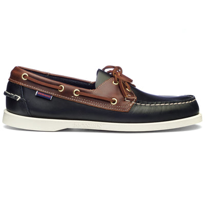 Docksides Man PORTLAND WAXY LEA Mocassin BLUE NAVY- BROWN Photo (jpg Rgb)			