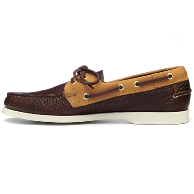 Docksides Man PORTLAND PREMIUM MUS-WT Mocassin DK BROWN-BROWN TAN Dressed Side (jpg Rgb)		