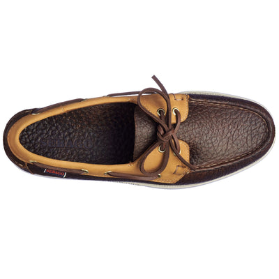 Docksides Man PORTLAND PREMIUM MUS-WT Mocassin DK BROWN-BROWN TAN Dressed Back (jpg Rgb)		