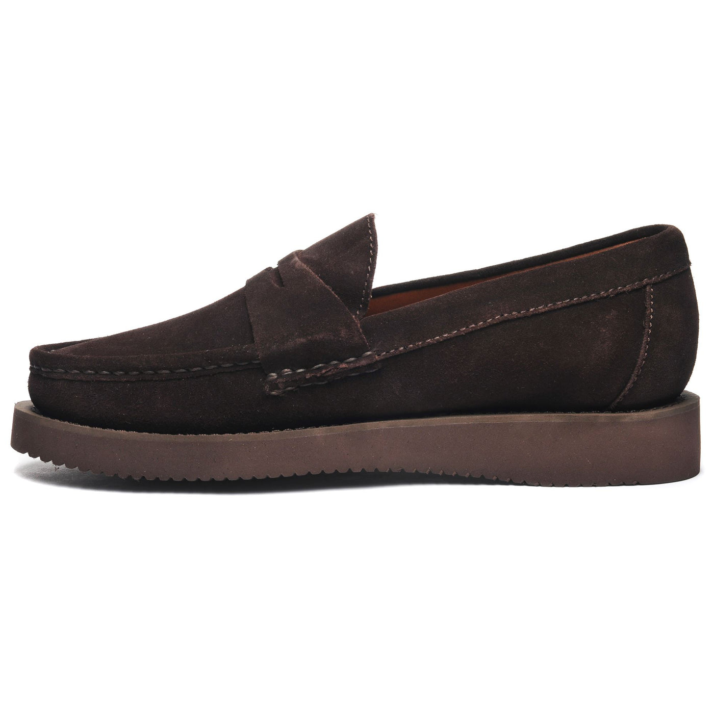 Moc Man WATA PENNY EVA SUEDE Low Cut TOTAL DK BROWN Dressed Side (jpg Rgb)		