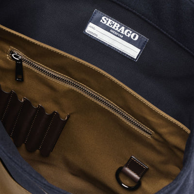 Bags Unisex PEMAQUID WOOL Brief Case BROWN-BLUE Detail (jpg Rgb)			