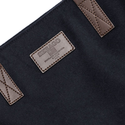 Bags Unisex PEMAQUID WOOL Brief Case BROWN-BLUE Dressed Back (jpg Rgb)		