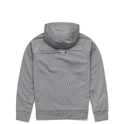 Fleece Unisex CREW FZ HOODIE Jacket GREY Dressed Front (jpg Rgb)	