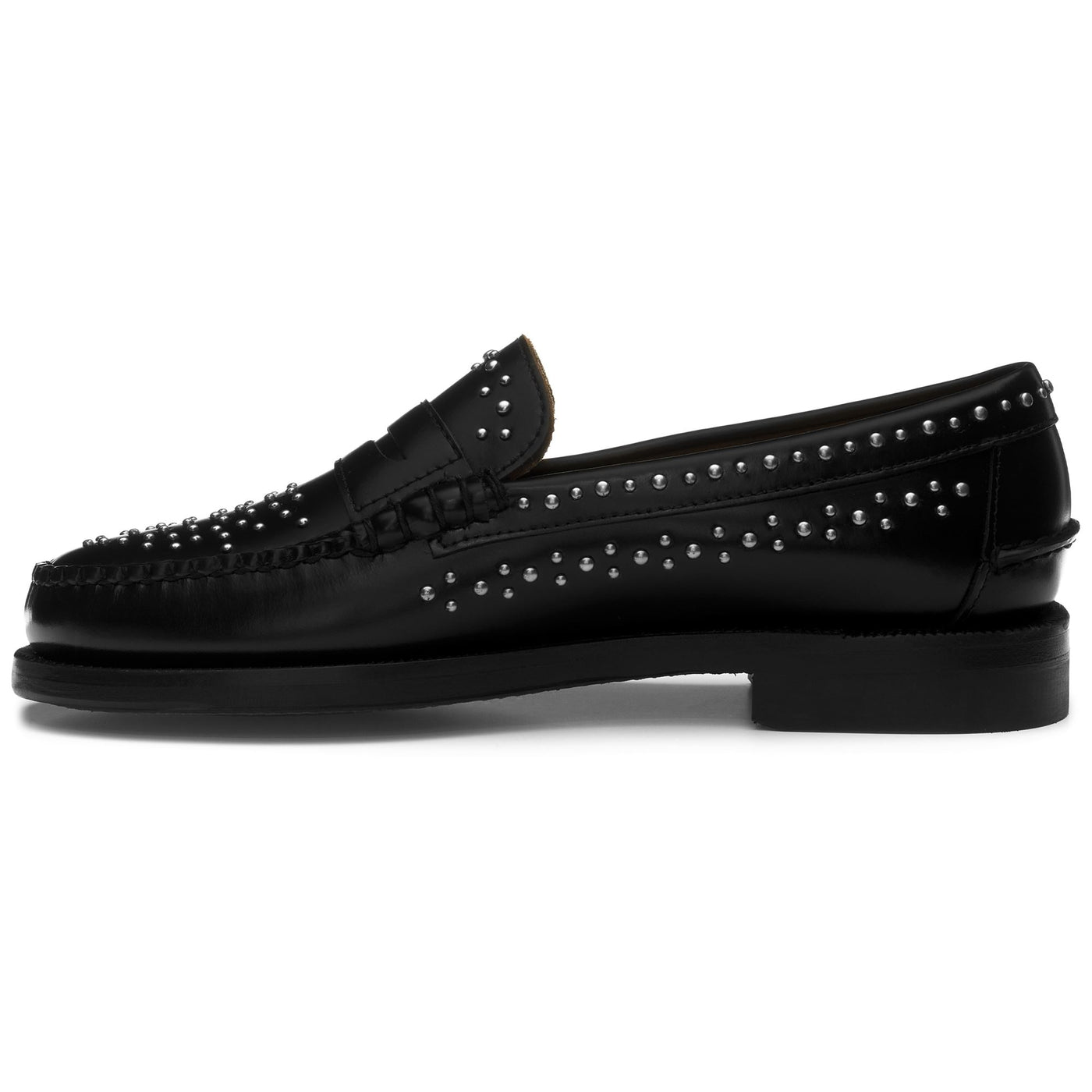 Moc Man DAN STUDS Moccasin BLACK Dressed Side (jpg Rgb)		