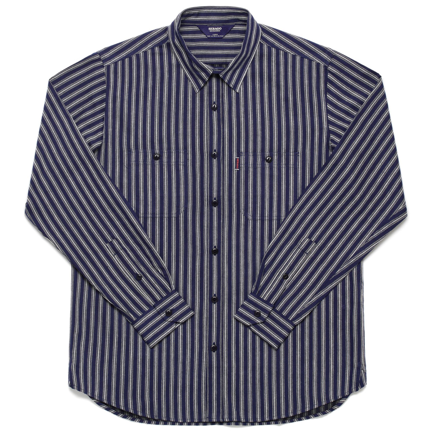 SHIRTS Man SHEETBEND STRIPES CLASSIC STRIPES BLUE-OFFWHITE Photo (jpg Rgb)			