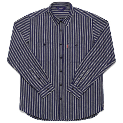 SHIRTS Man SHEETBEND STRIPES CLASSIC STRIPES BLUE-OFFWHITE Photo (jpg Rgb)			