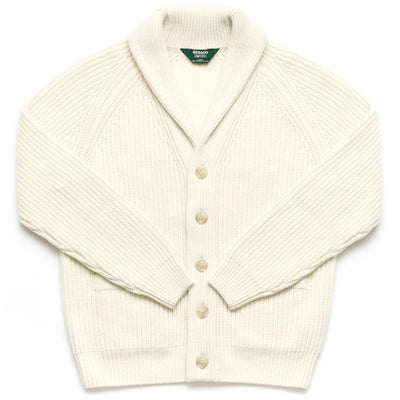 Knitwear Man BARRED Cardigan WHITE NATURAL Photo (jpg Rgb)			