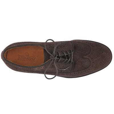 Laced Shoes Man CANTON SUEDE Low Cut DK BROWN Dressed Back (jpg Rgb)		
