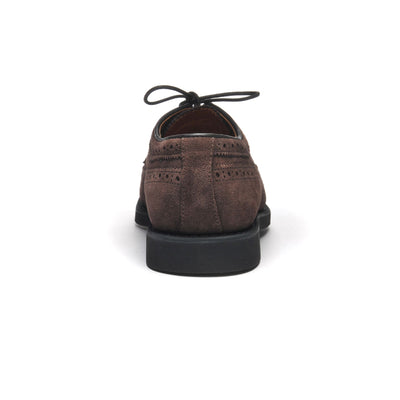 Laced Shoes Man CANTON SUEDE Low Cut DK BROWN Detail (jpg Rgb)			