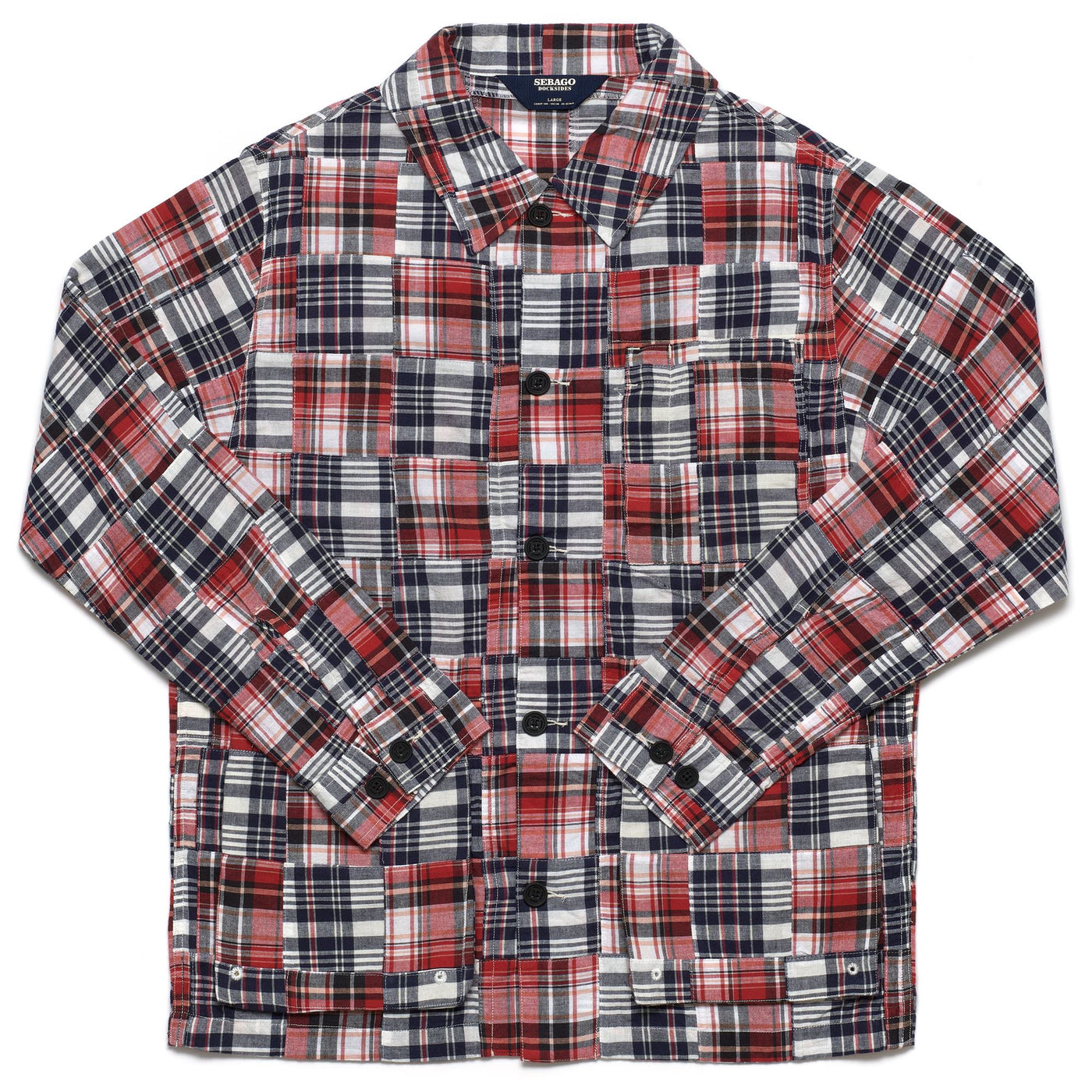 Jackets Man SPRINGPOINT MADRAS Mid WHITE-NAVY-RED Photo (jpg Rgb)			