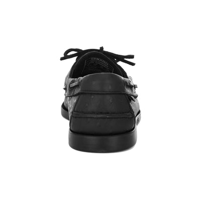 Docksides Man DOCKSIDES OSTRICH Mocassin TOTAL BLACK Detail (jpg Rgb)			