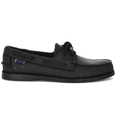 Docksides Man DOCKSIDES OSTRICH Mocassin TOTAL BLACK Photo (jpg Rgb)			