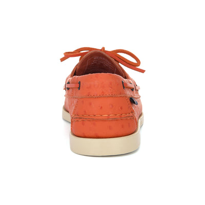Docksides Man DOCKSIDES OSTRICH Mocassin RED BURNT BRICK Detail (jpg Rgb)			