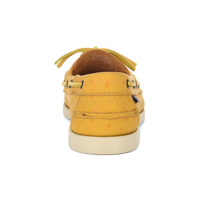 Docksides Man DOCKSIDES OSTRICH Mocassin YELLOW MUSTARD Detail (jpg Rgb)			
