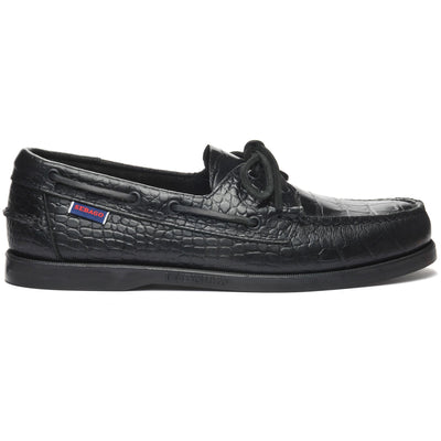 Docksides Man PORTLAND EXOTIC Mocassin CROC BLACK Photo (jpg Rgb)			