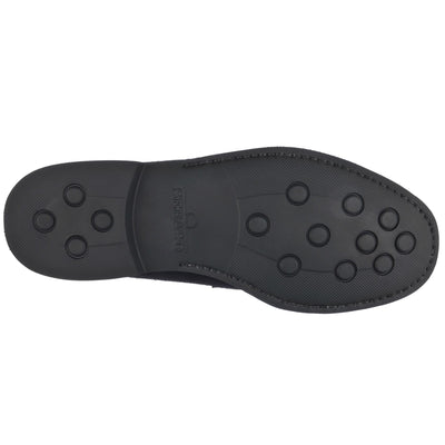 Moc Man RYAN SUEDE PO Moccasin BLUE NAVY Dressed Front (jpg Rgb)	