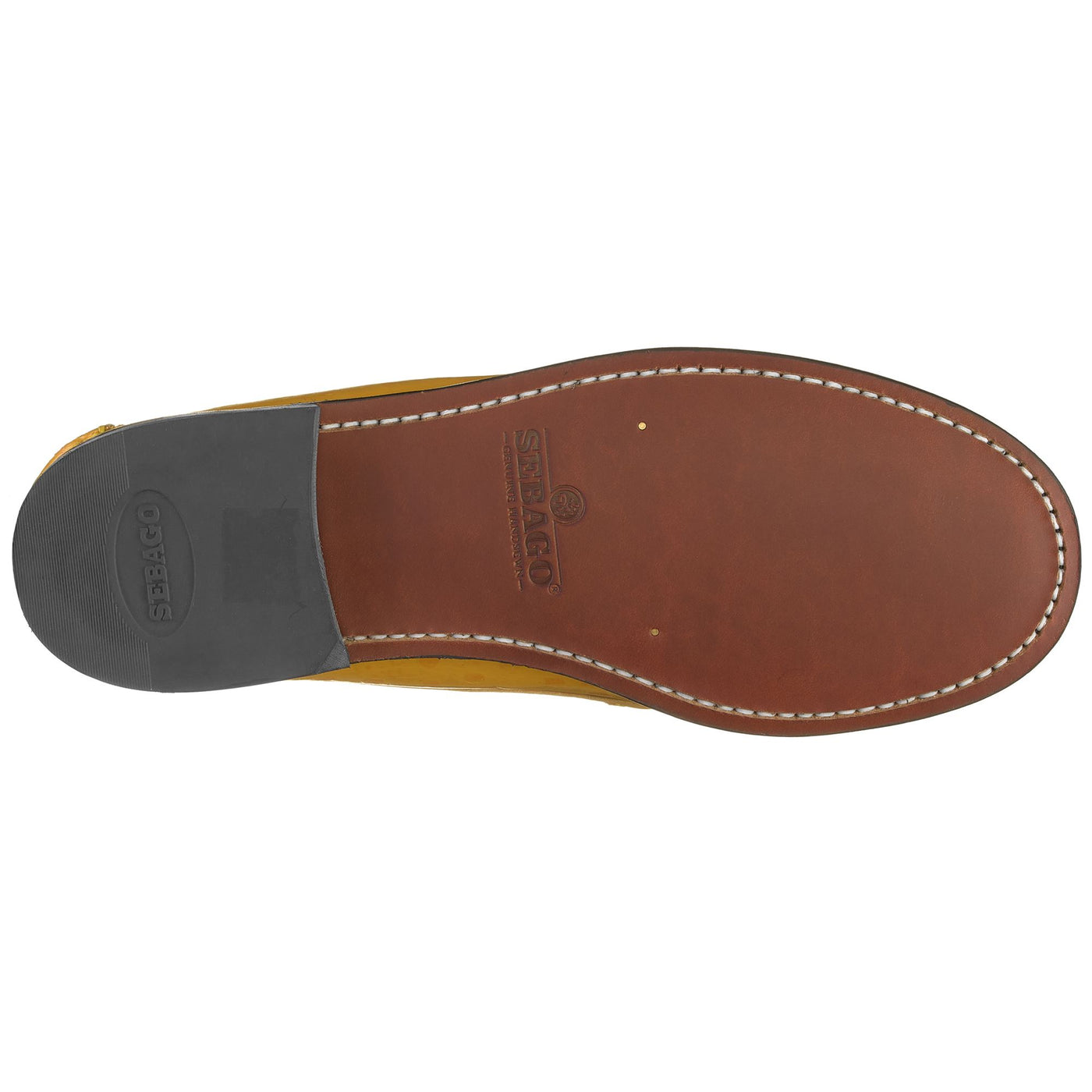 Moc Man DAN OSTRICH Moccasin YELLOW MUSTARD Dressed Front (jpg Rgb)	