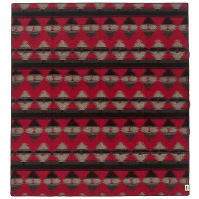 Quilts and blankets Unisex ASH Blanket RED-GREY-BLACK Dressed Front (jpg Rgb)	