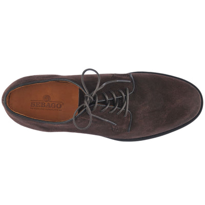 Laced Shoes Man WINTHROP SUEDE Low Cut DK BROWN Dressed Back (jpg Rgb)		
