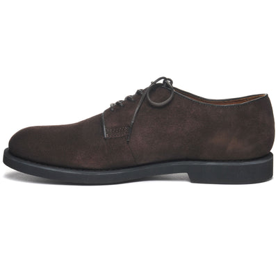 Laced Shoes Man WINTHROP SUEDE Low Cut DK BROWN Dressed Side (jpg Rgb)		