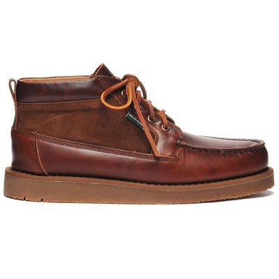 Moc Man ROGDEN MID WAXY SUEDE Mid Cut BROWN-DKBROWN Photo (jpg Rgb)			