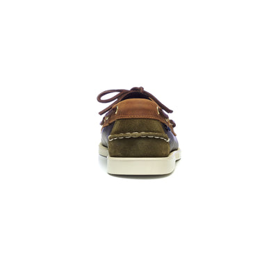 Docksides Man PORTLAND LEA OIL CH SUE Mocassin BLUE NAVY- BROWN TAN- GREEN MUSK Detail (jpg Rgb)			
