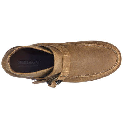 Moc Man RING BOOT Mid Cut BEIGE TAFFY - BEIGE SAND Dressed Back (jpg Rgb)		