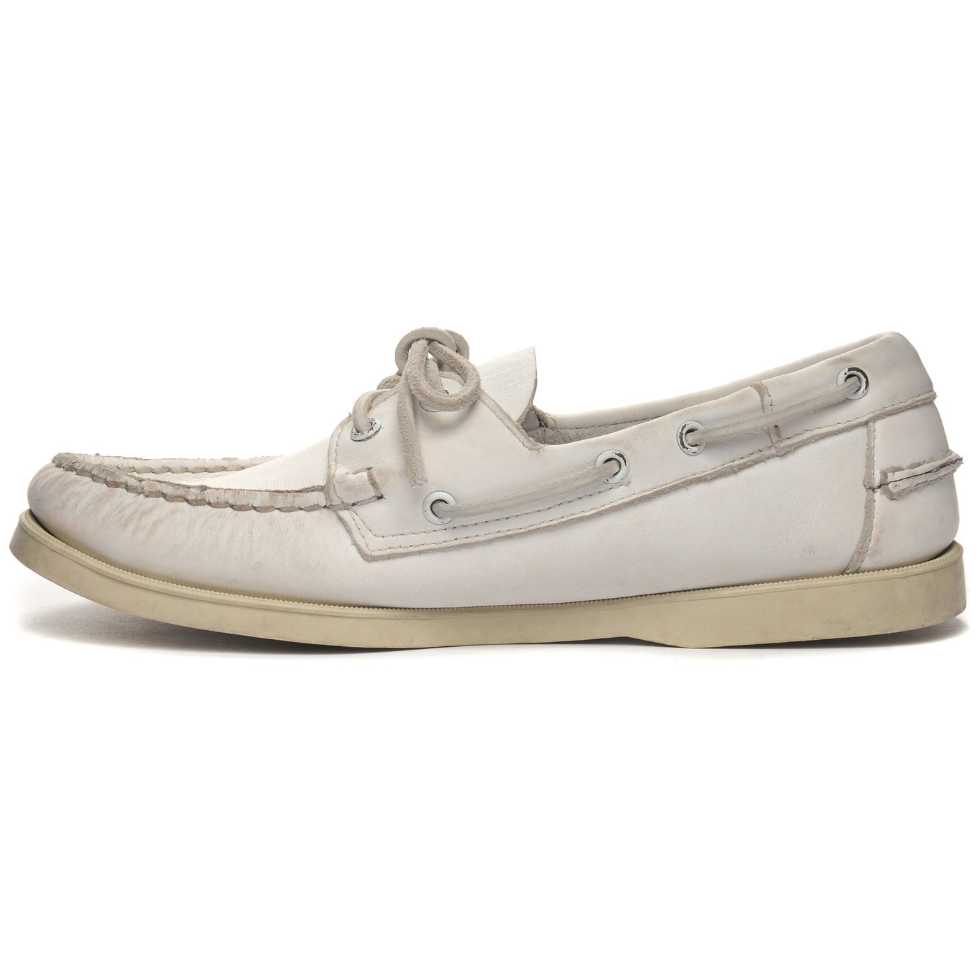 Docksides Man DOCKSIDES PORTLAND  10 SUMMERS Mocassin WHITE Dressed Side (jpg Rgb)		