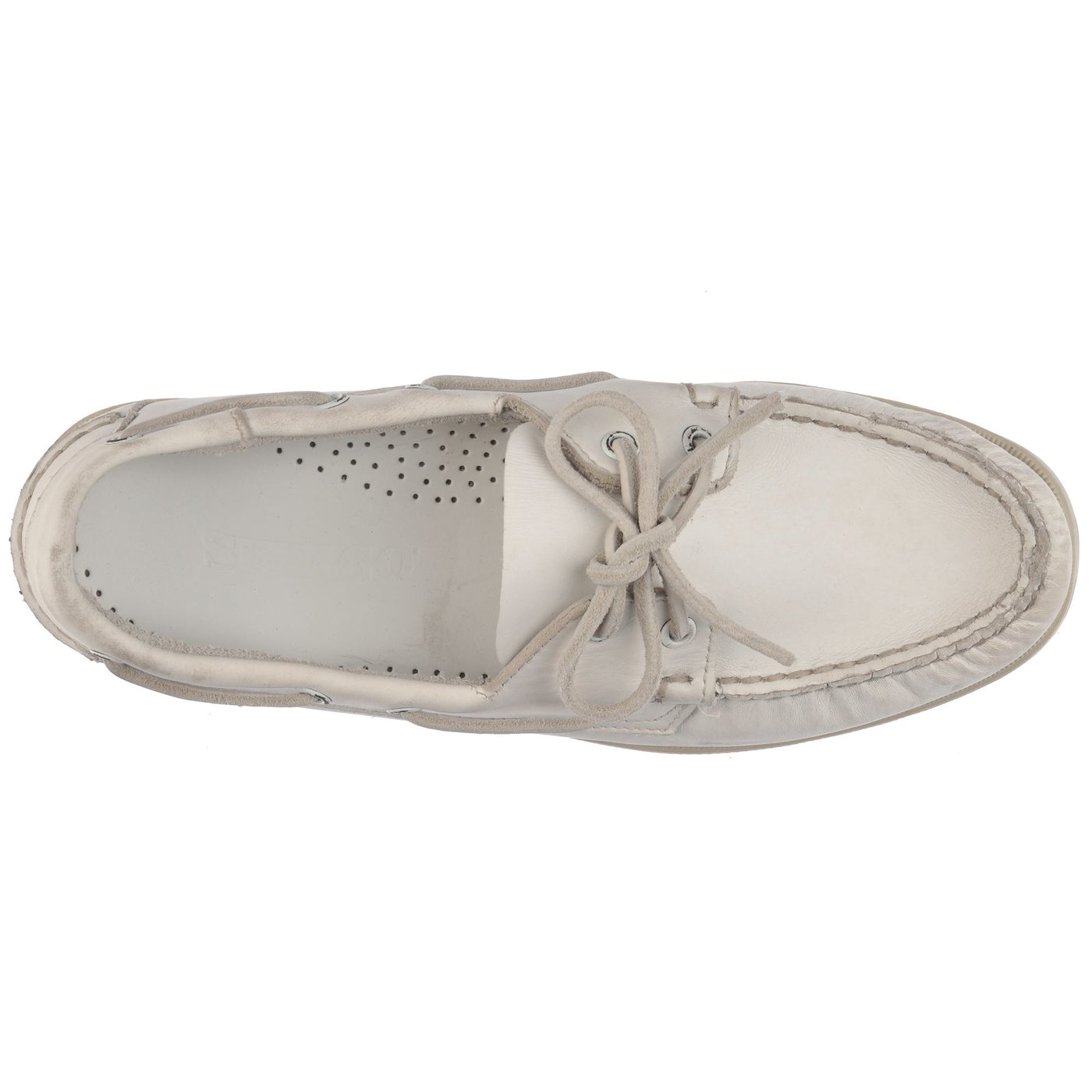 Docksides Man DOCKSIDES PORTLAND  10 SUMMERS Mocassin WHITE Dressed Back (jpg Rgb)		