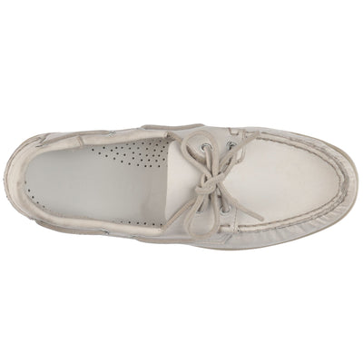 Docksides Man DOCKSIDES PORTLAND  10 SUMMERS Mocassin WHITE Dressed Back (jpg Rgb)		
